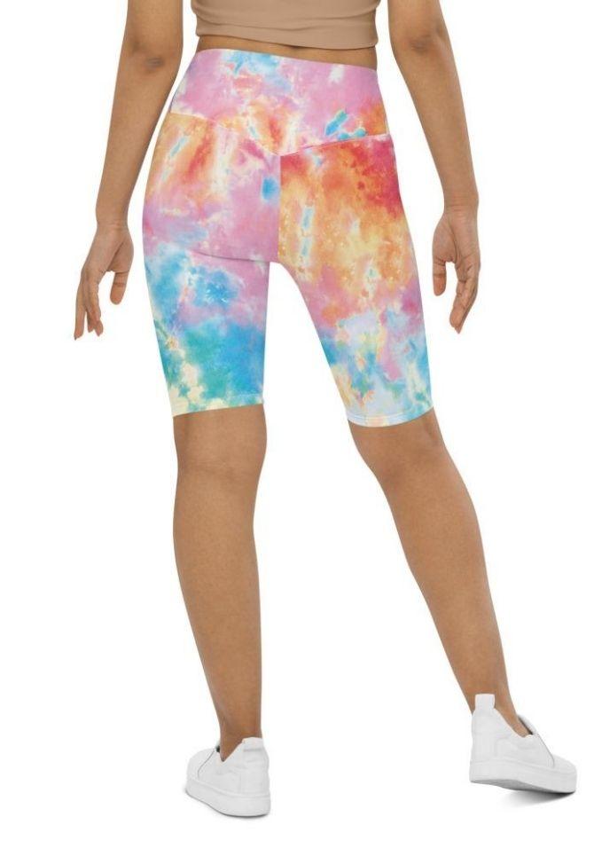 Pastel Tie Dye Biker Shorts