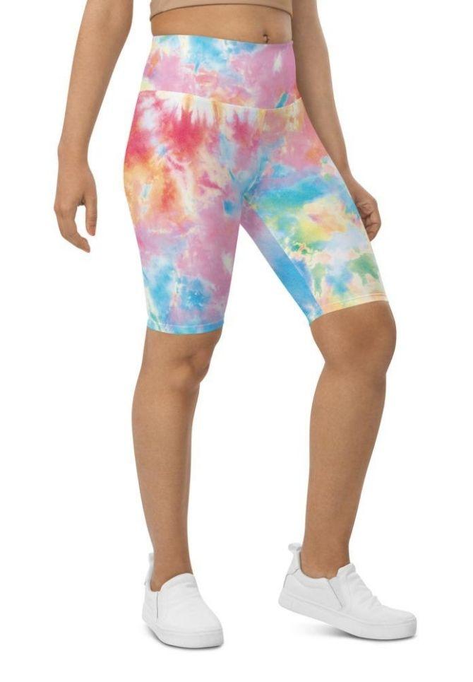 Pastel Tie Dye Biker Shorts