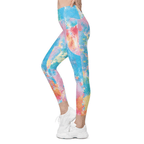 Pastel Tie Dye Leggings With Pockets