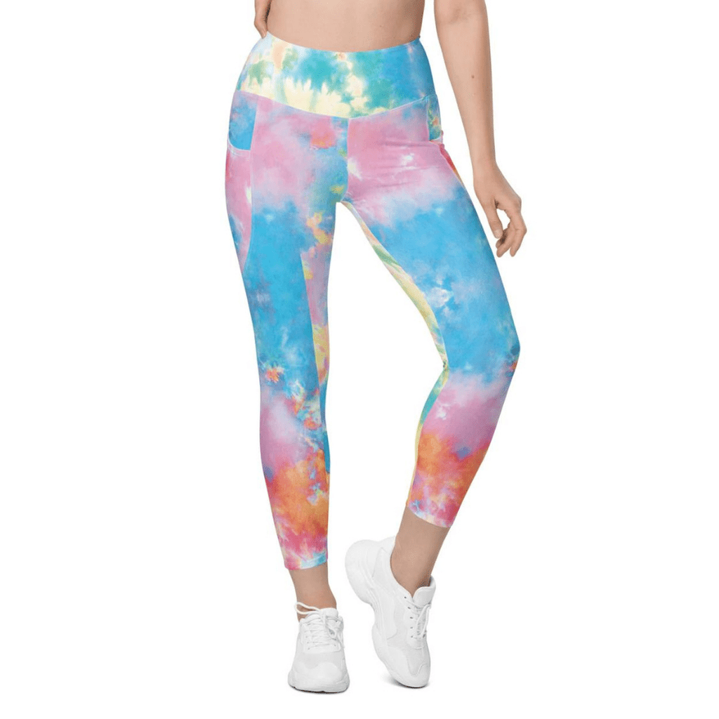 Pastel Tie Dye Leggings With Pockets