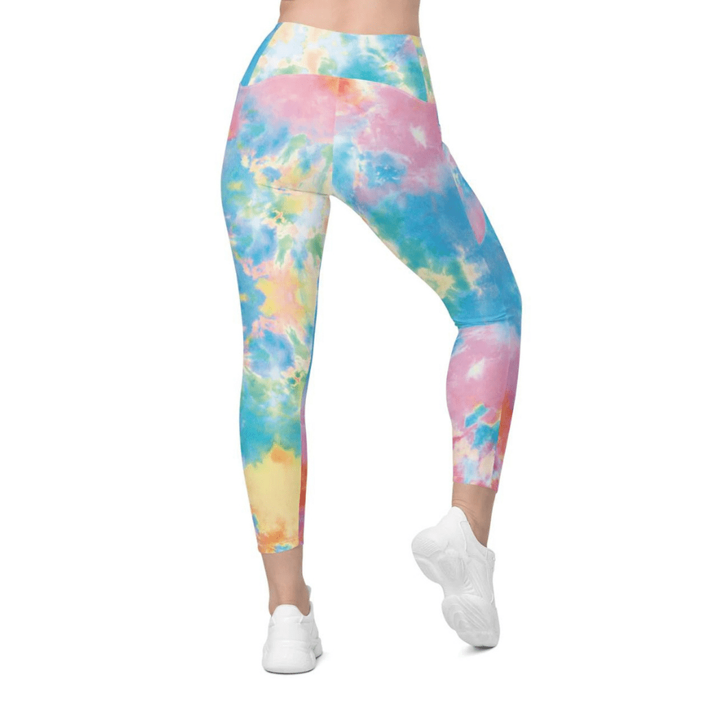 Pastel Tie Dye Leggings With Pockets