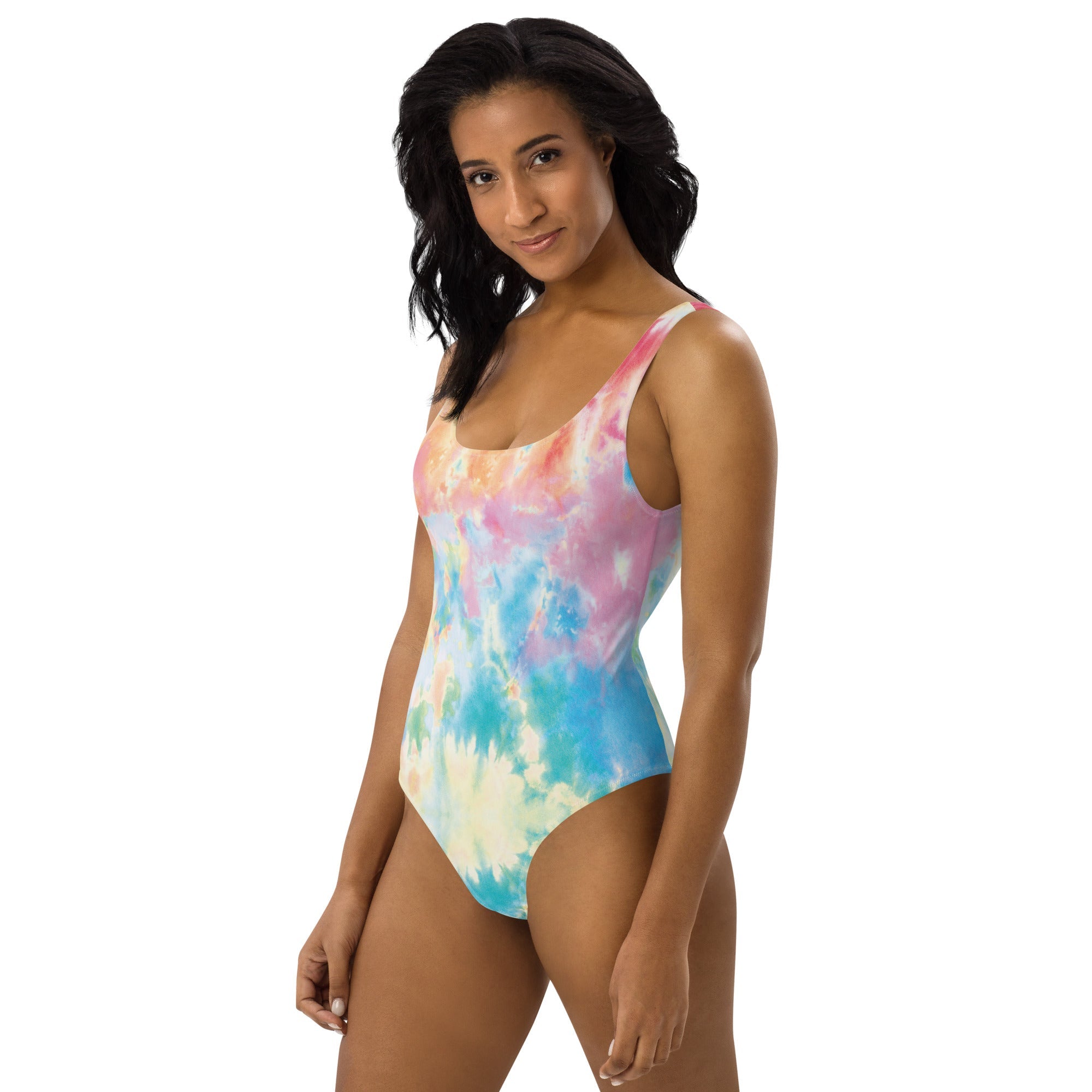 Pastel Tie Dye One-Piece Swimsuit