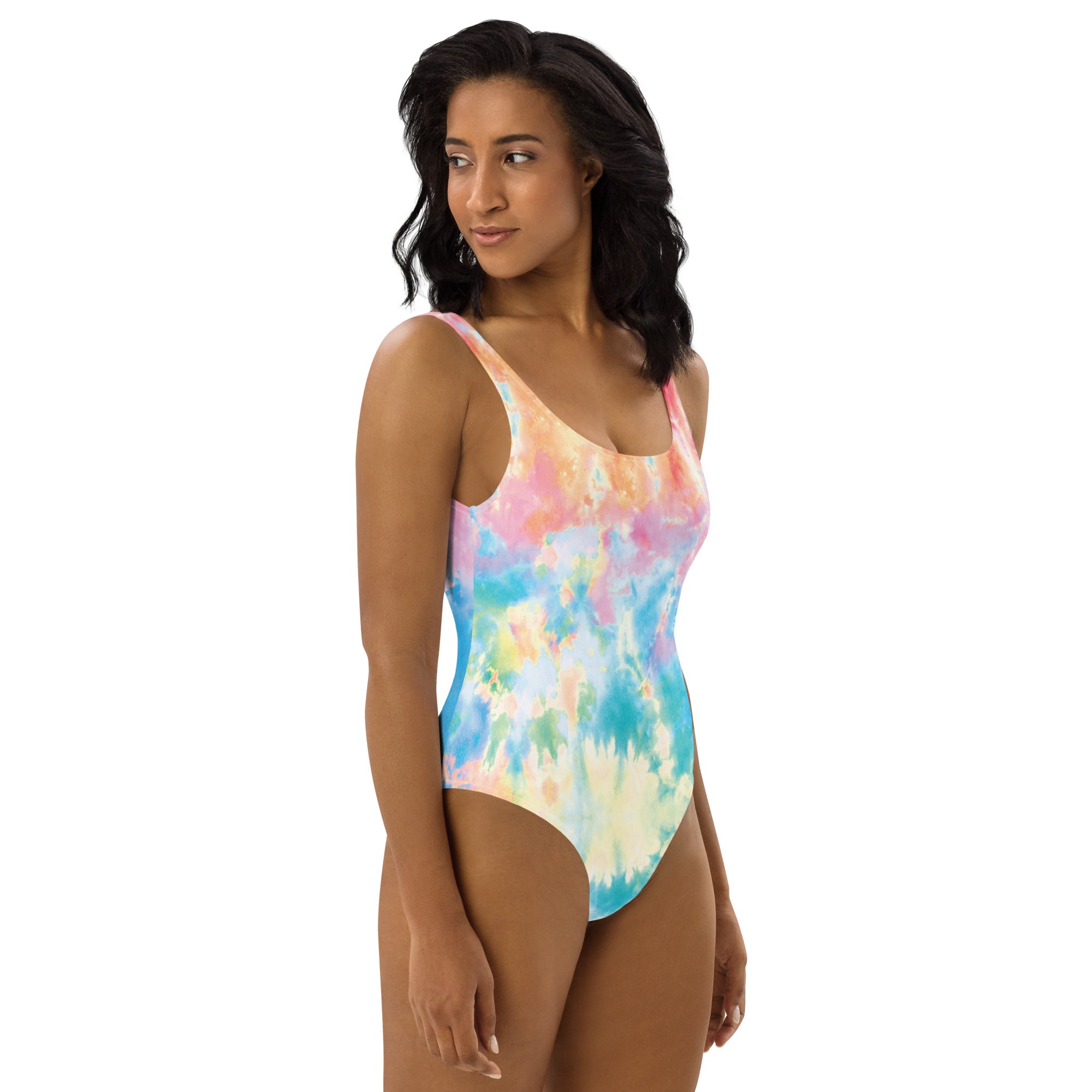 Pastel Tie Dye One-Piece Swimsuit