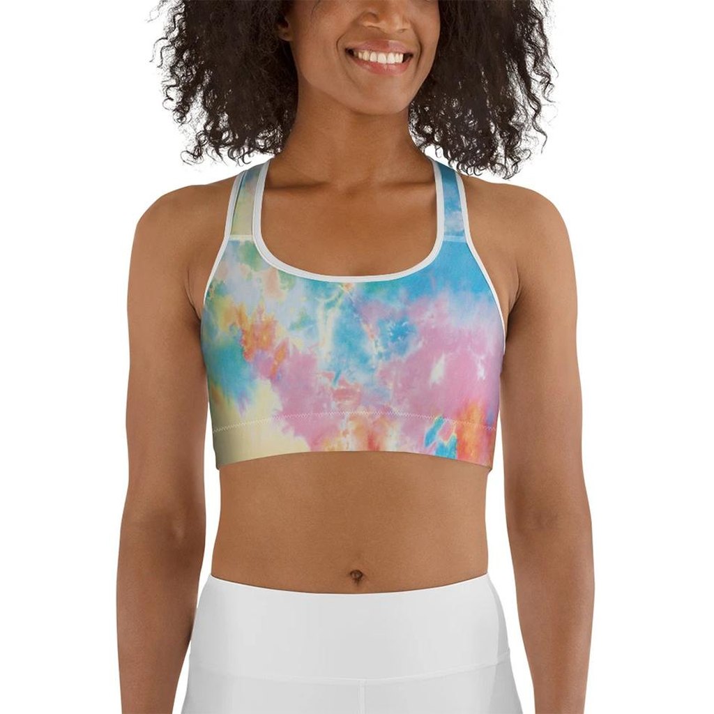 Pastel Tie Dye Sports Bra