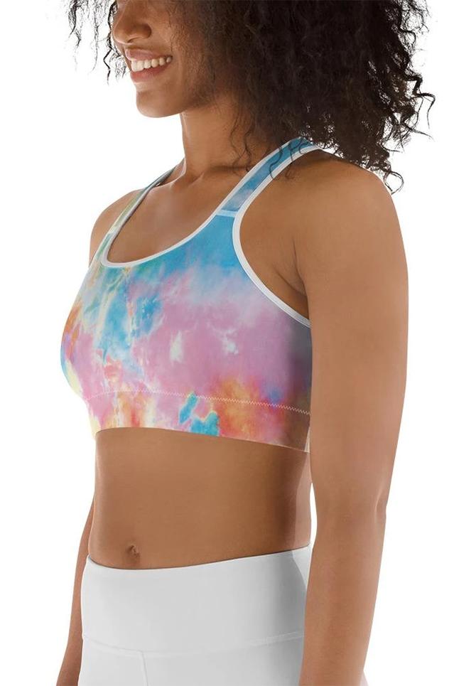 Pastel Tie Dye Sports Bra