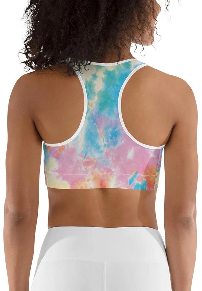 Pastel Tie Dye Sports Bra