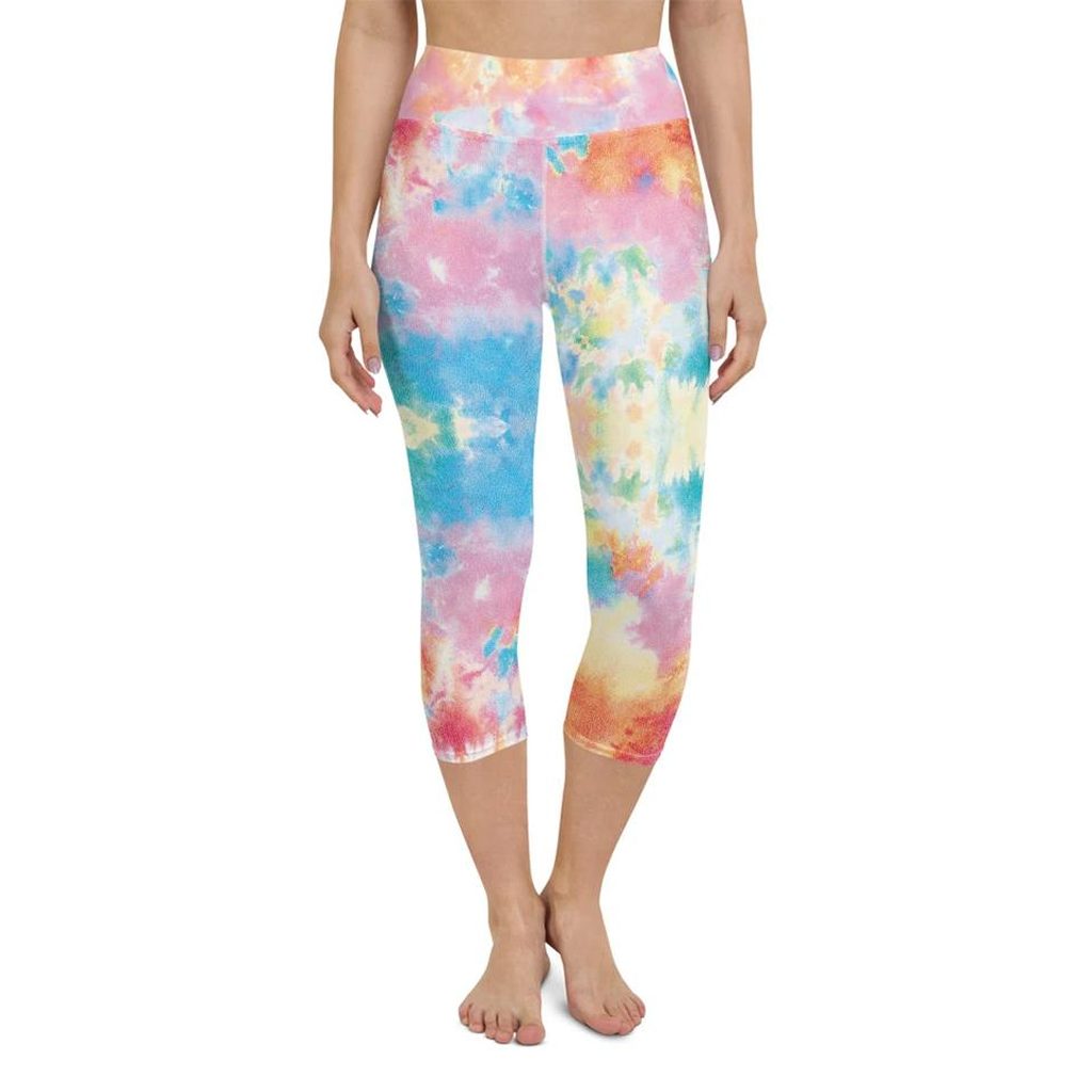 Pastel Tie Dye Yoga Capris