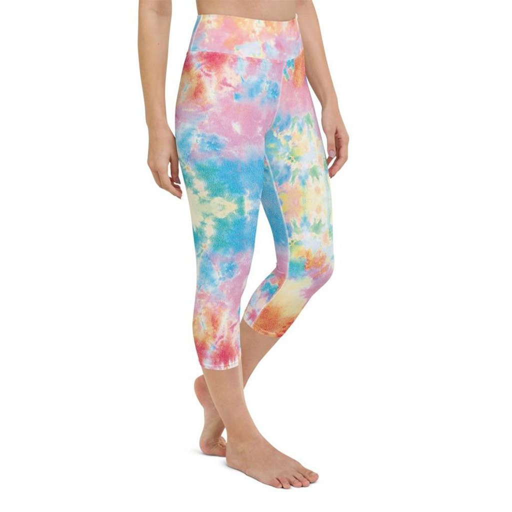 Pastel Tie Dye Yoga Capris