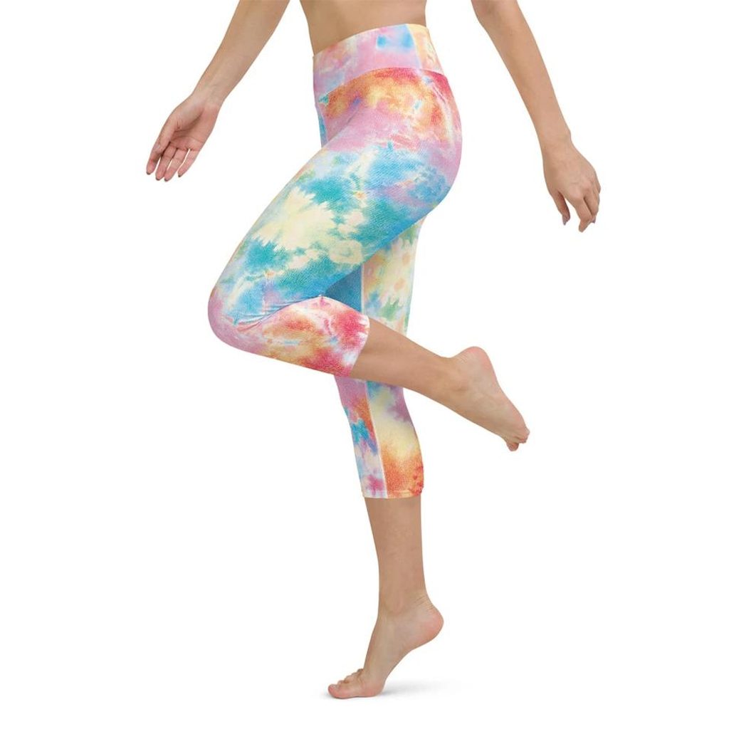 Pastel Tie Dye Yoga Capris