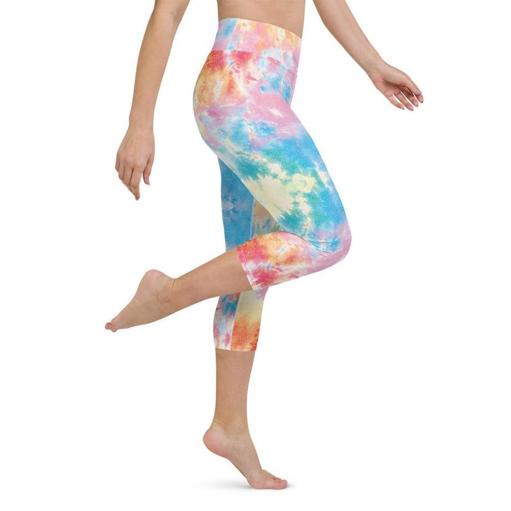 Pastel Tie Dye Yoga Capris