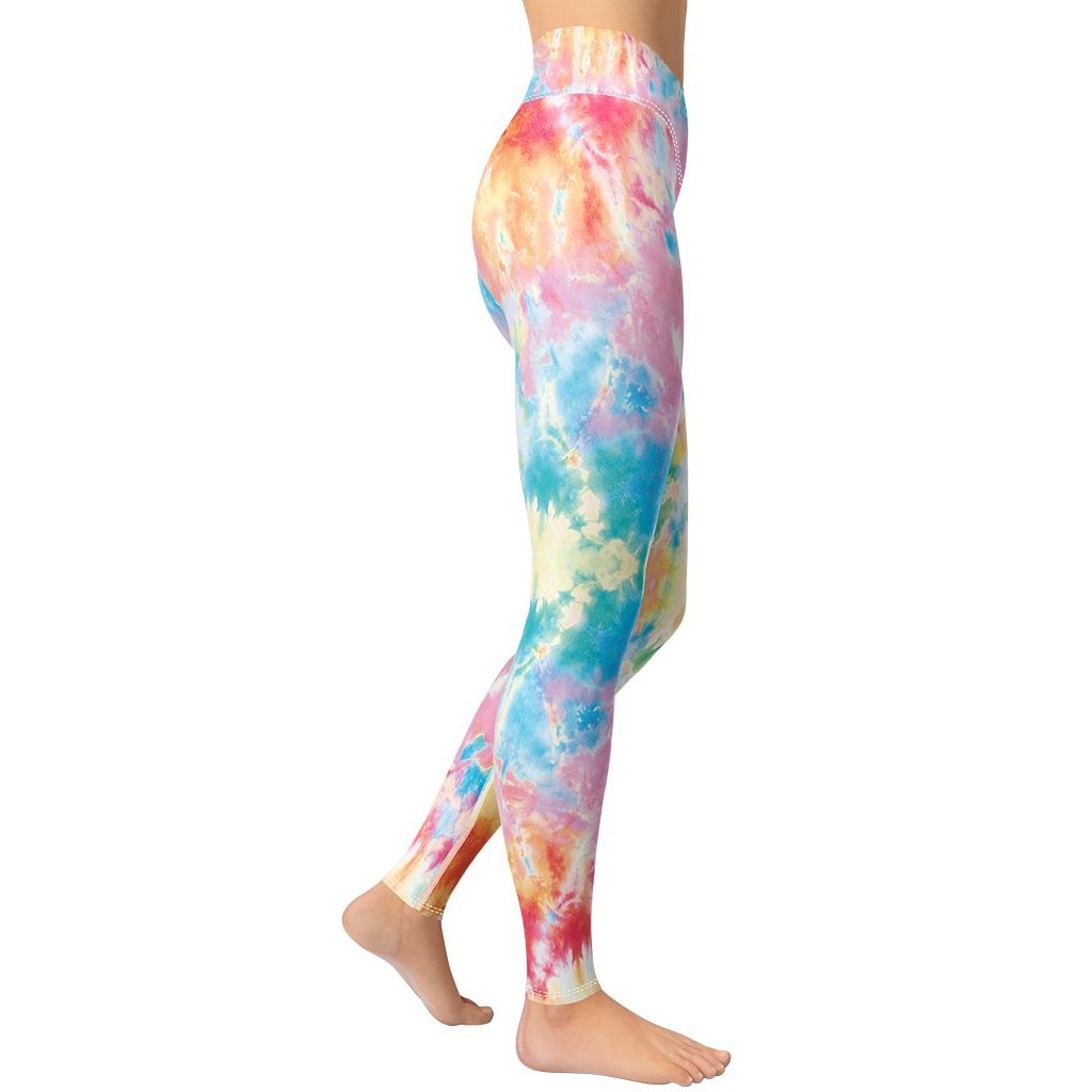 Pastel Tie Dye Yoga Leggings