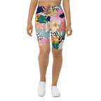Pastel Tropical Biker Shorts