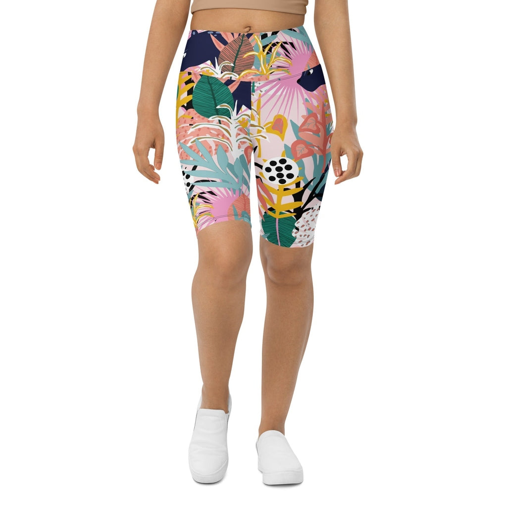 Pastel Tropical Biker Shorts