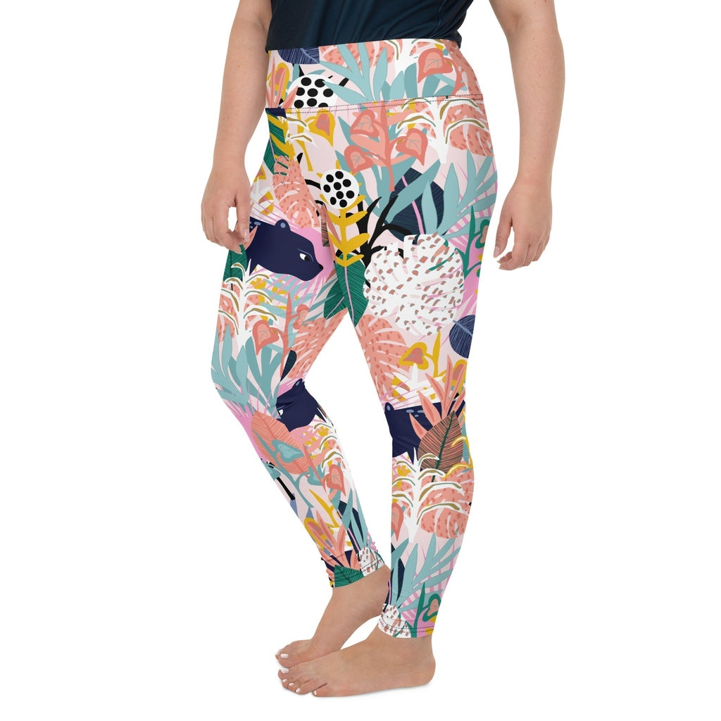 Pastel Tropical Plus Size Leggings
