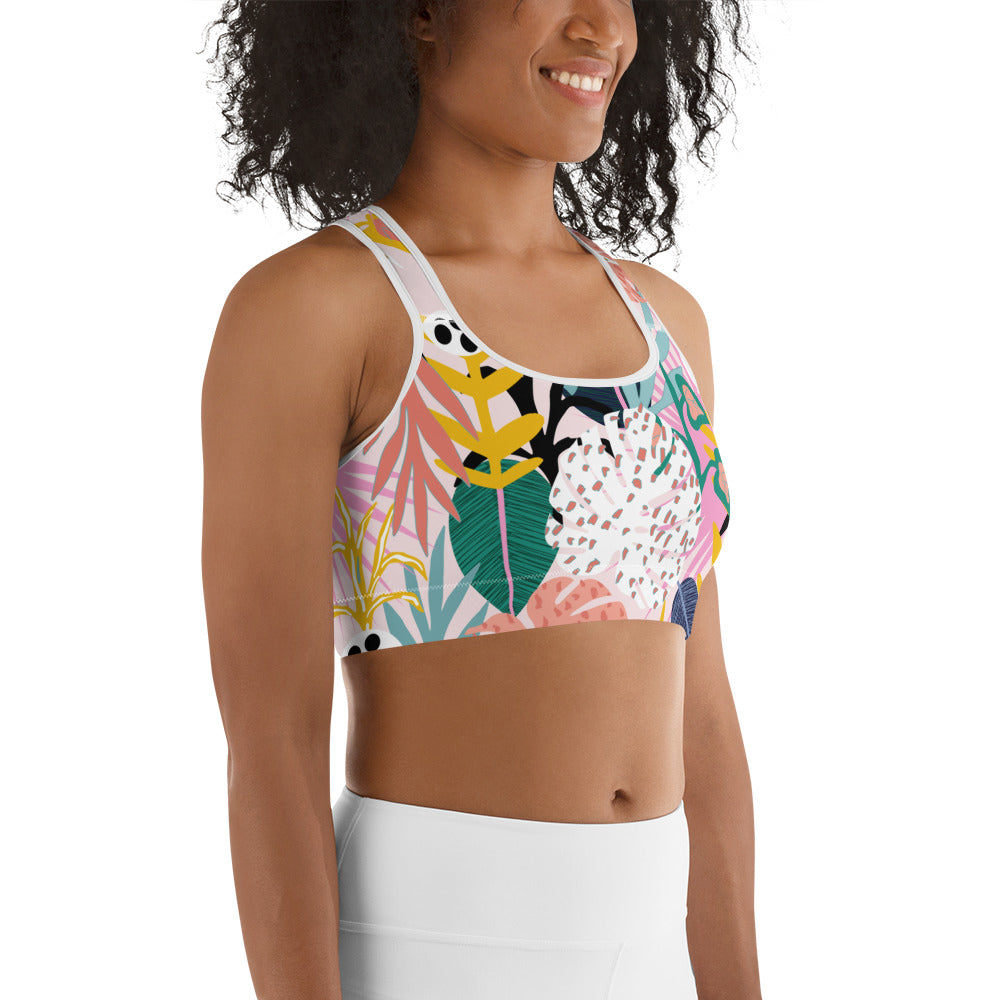Pastel Tropical Sports Bra