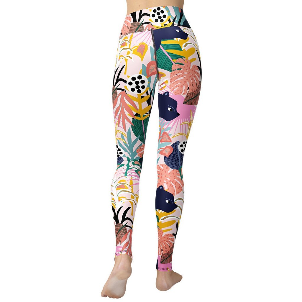 Pastel Tropical Yoga Leggings