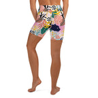 Pastel Tropical Yoga Shorts