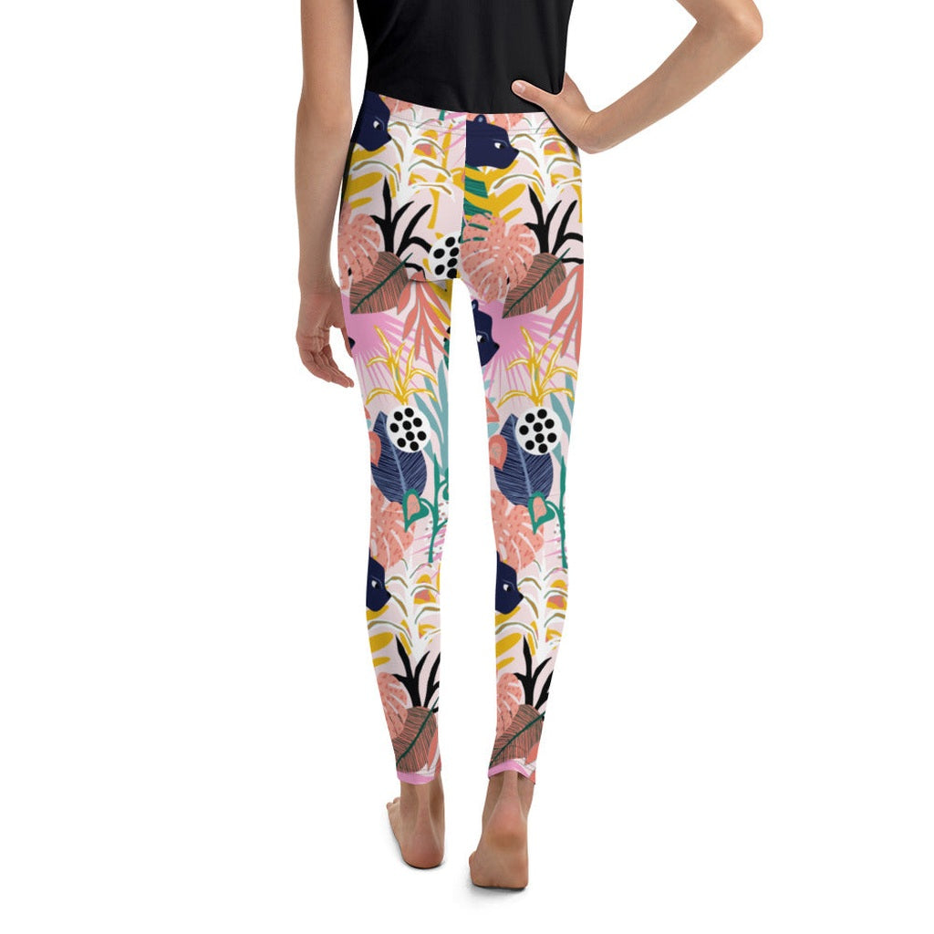 Pastel Tropical Youth Leggings