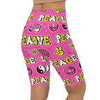 Peace and Love Biker Shorts