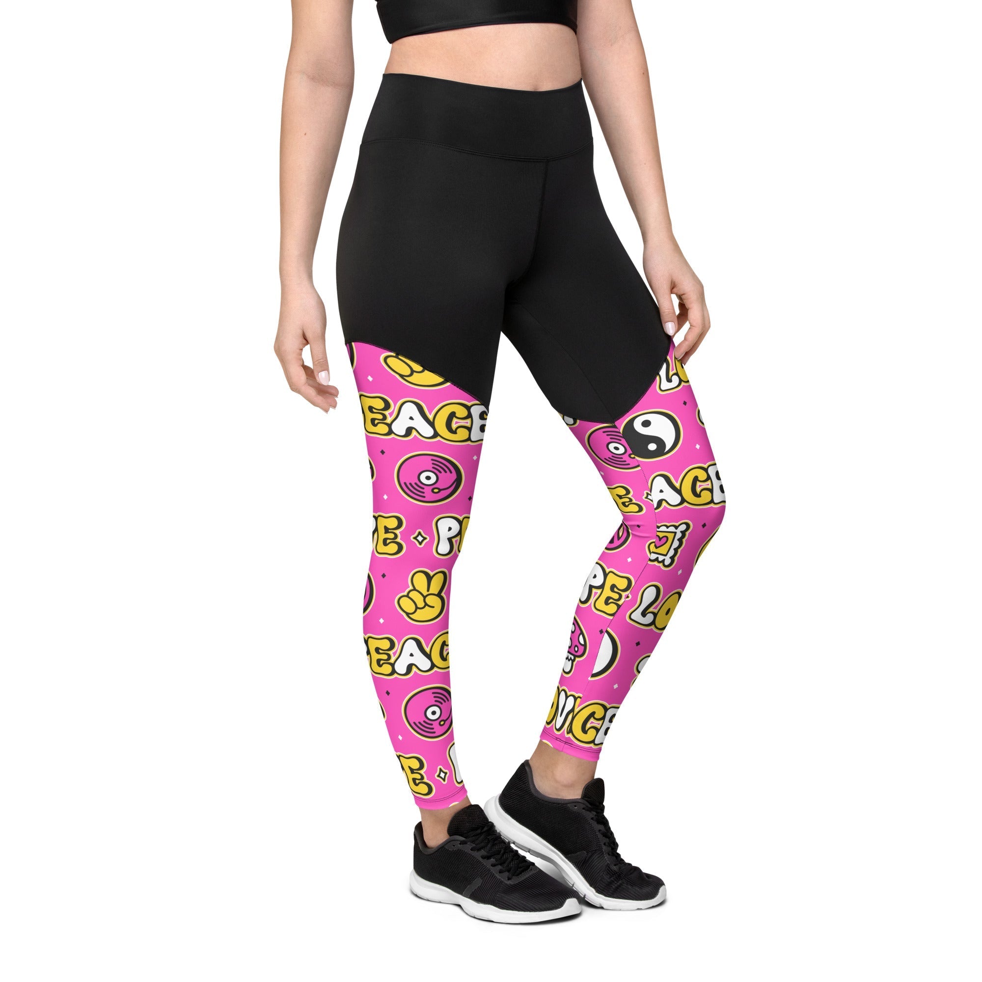 Peace and Love Compression Leggings