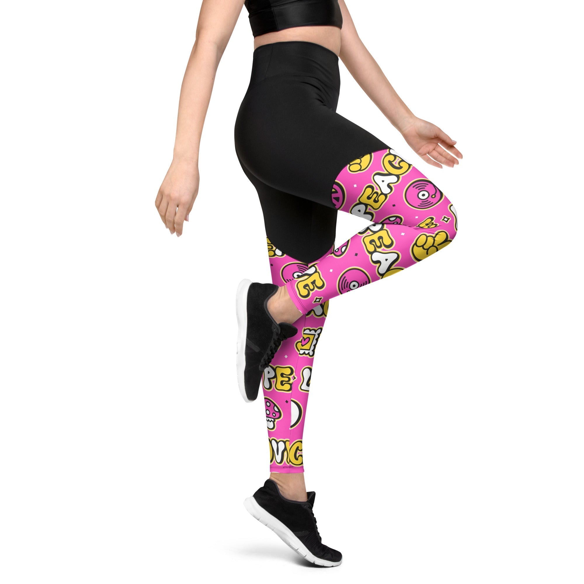 Peace and Love Compression Leggings