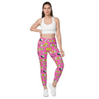 Peace and Love Crossover Leggings With Pockets