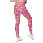 Peace and Love Crossover Leggings With Pockets