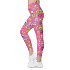Peace and Love Crossover Leggings With Pockets
