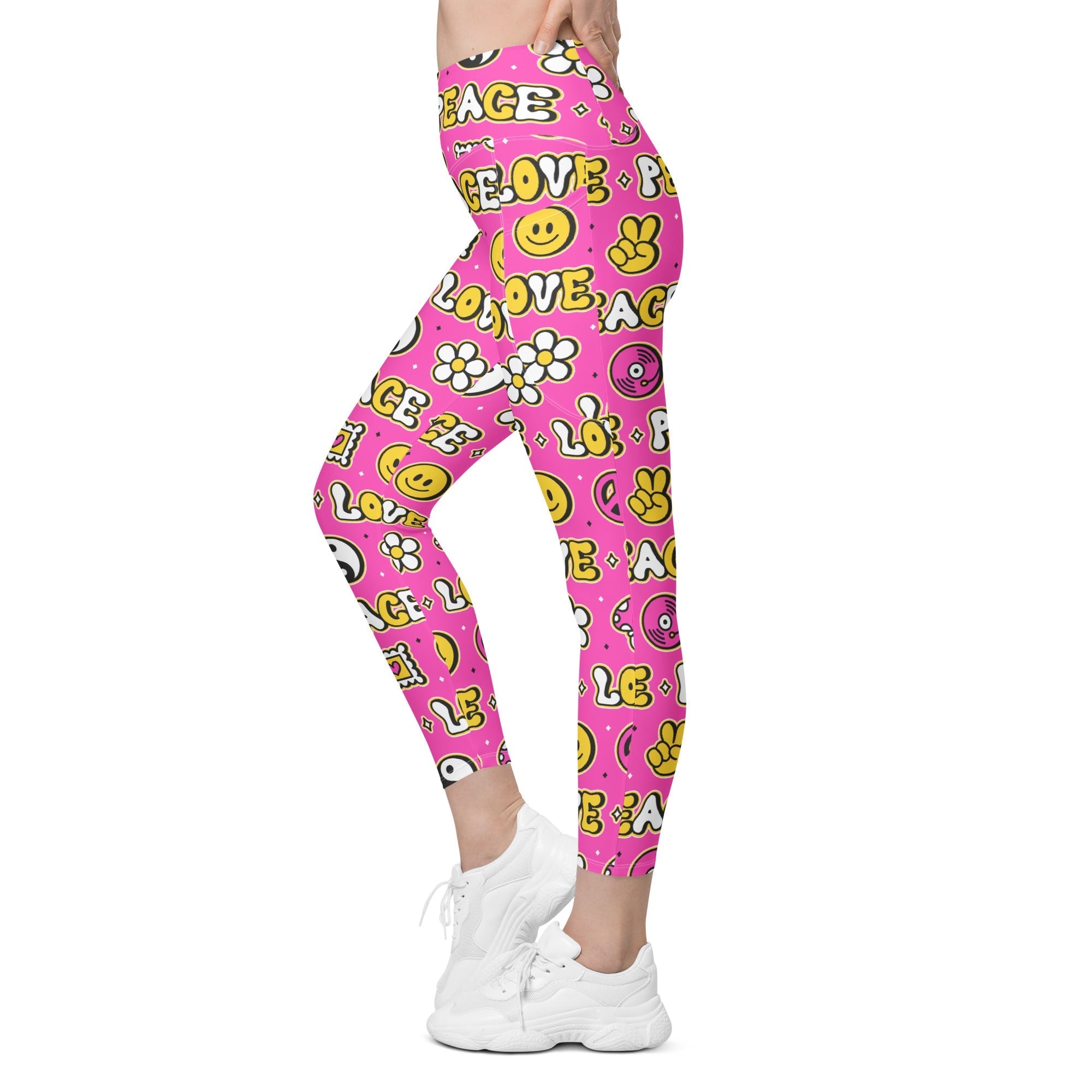 Peace and Love Leggings With Pockets