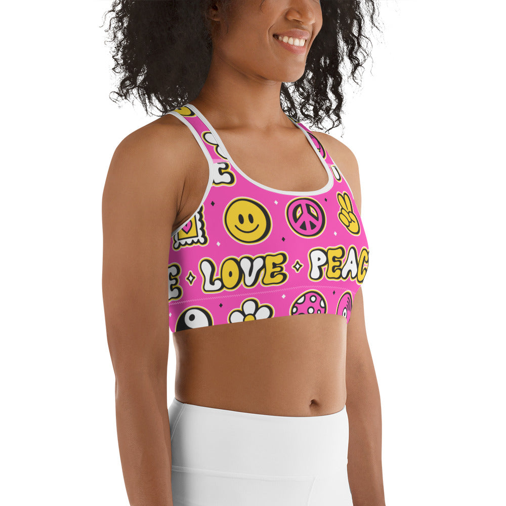 Peace and Love Sports Bra