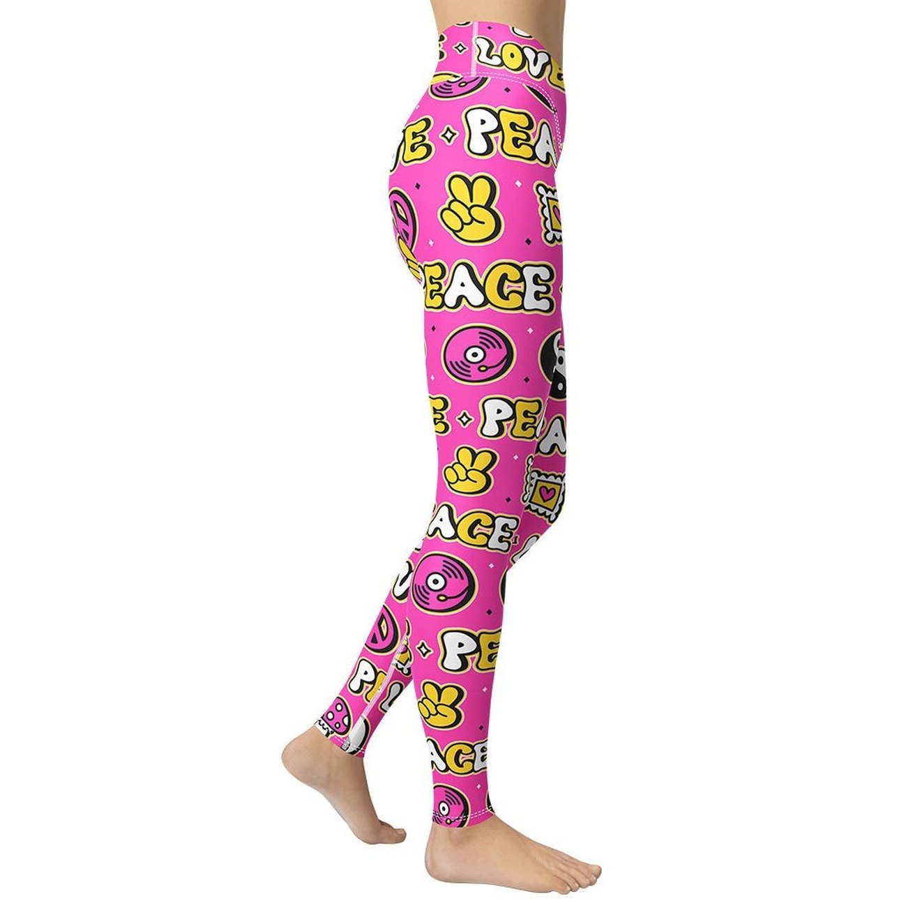 Peace and Love Yoga Leggings