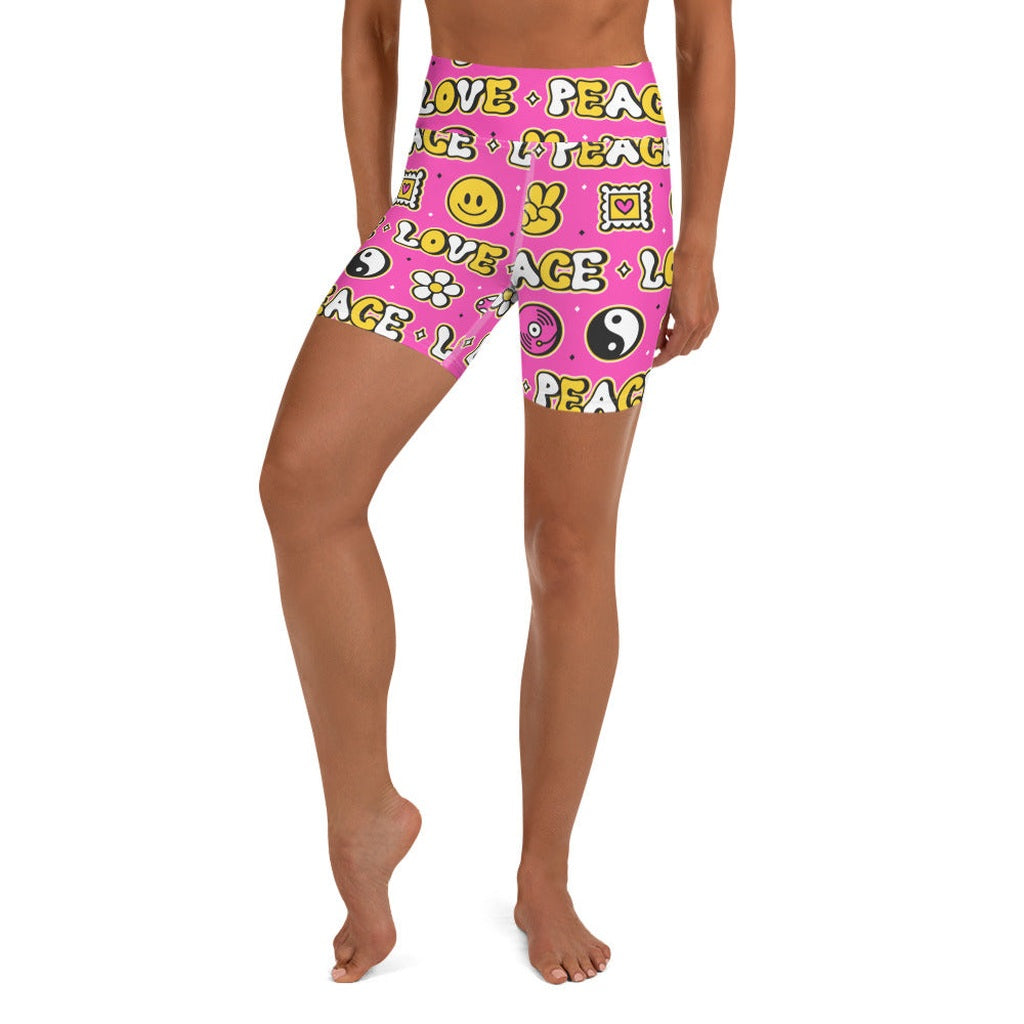 Peace and Love Yoga Shorts