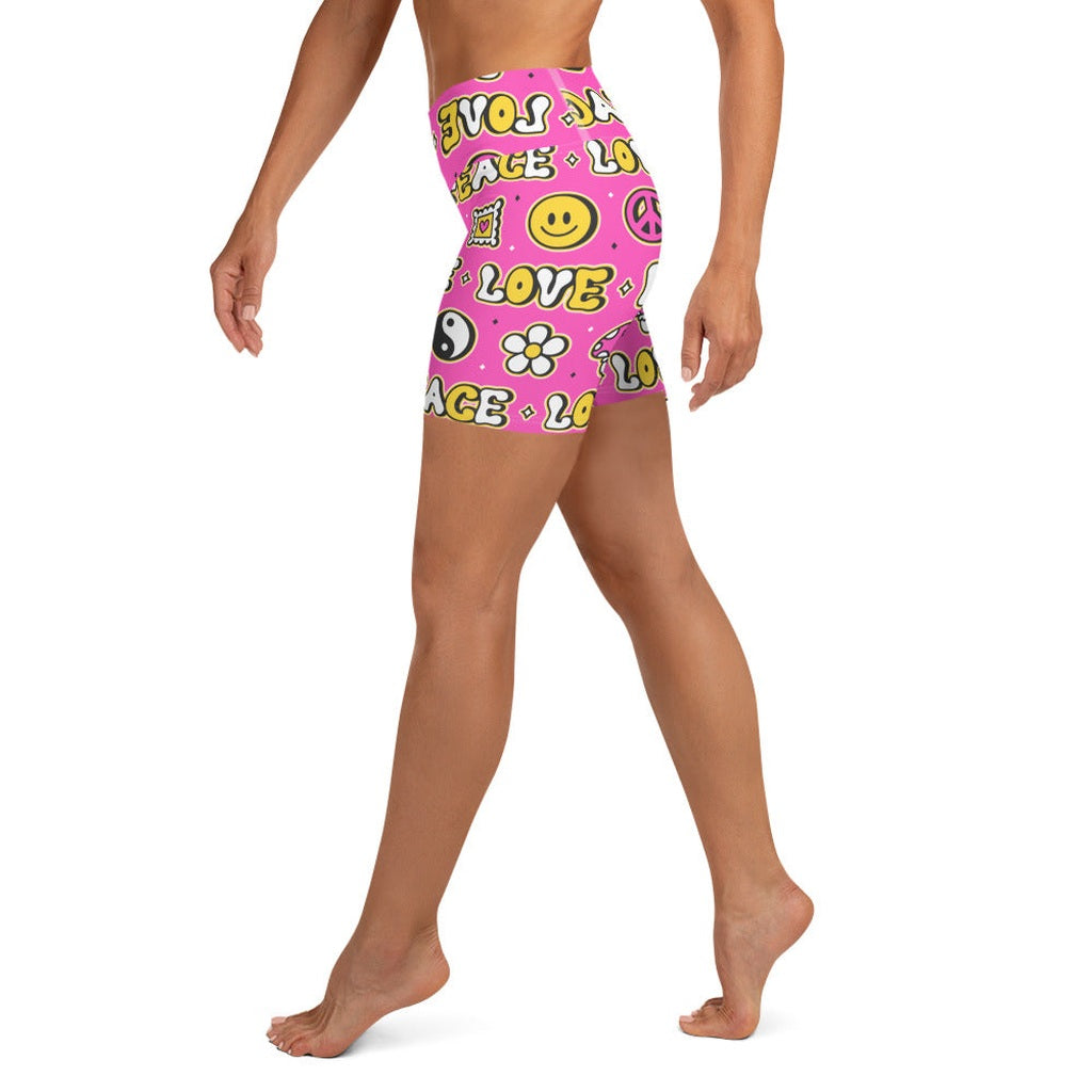 Peace and Love Yoga Shorts