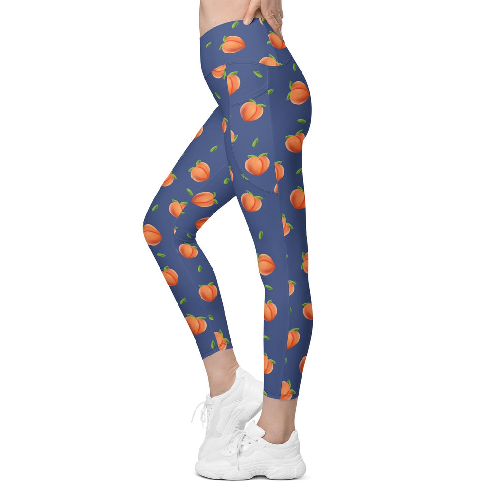 Peachy Crossover Leggings With Pockets