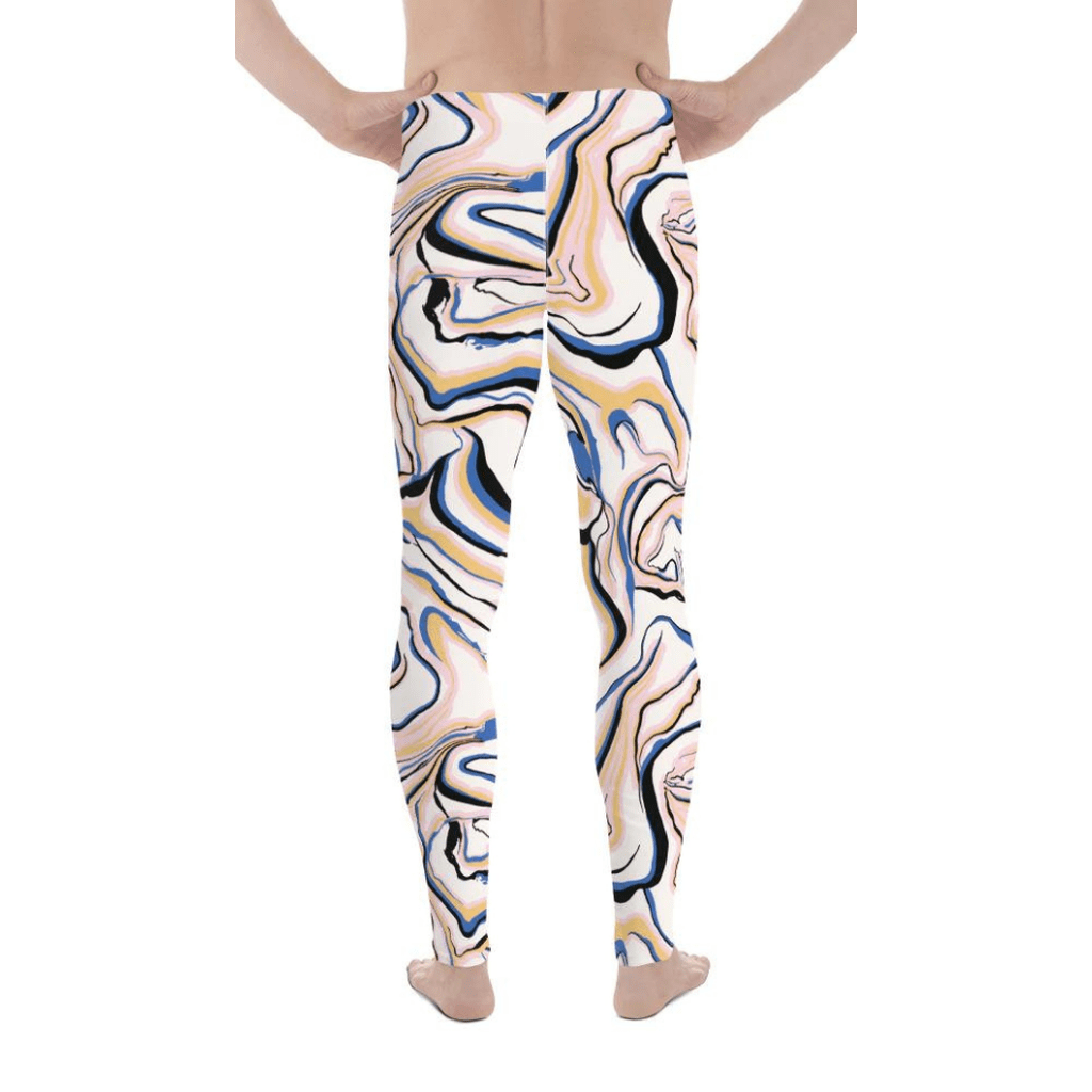 Peachy Marble Men's Leggings