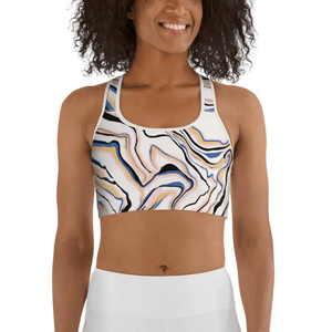 Peachy Marble Sports Bra