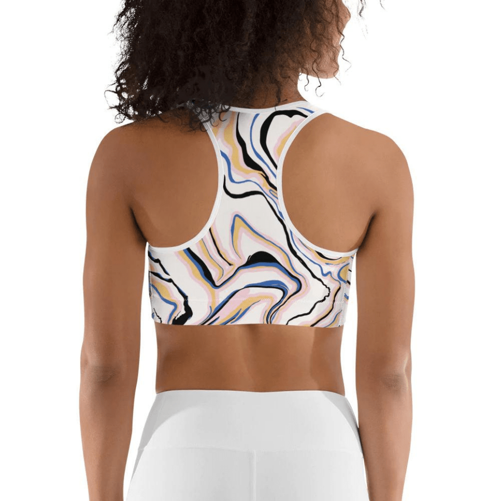 Peachy Marble Sports Bra