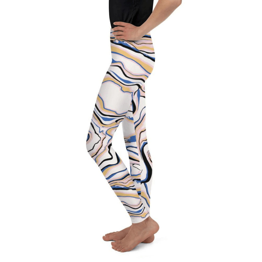 Peachy Marble Youth Leggings