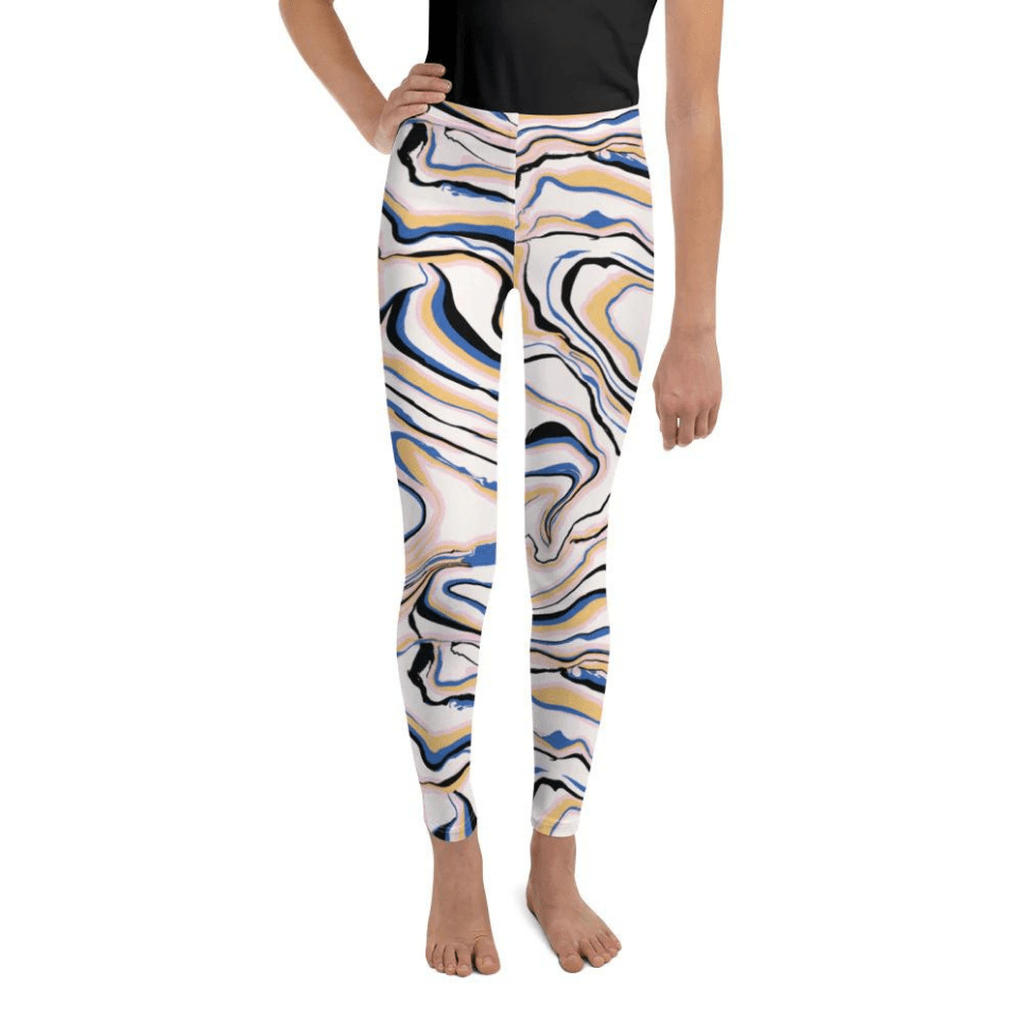 Peachy Marble Youth Leggings