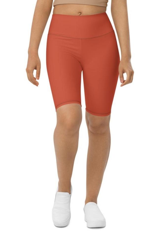 Peachy Red Biker Shorts