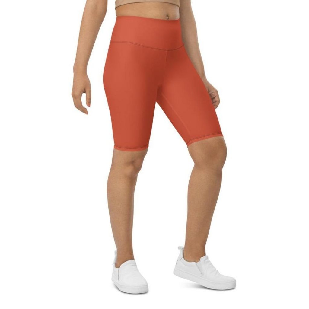 Peachy Red Biker Shorts