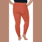 Peachy Red Plus Size Leggings