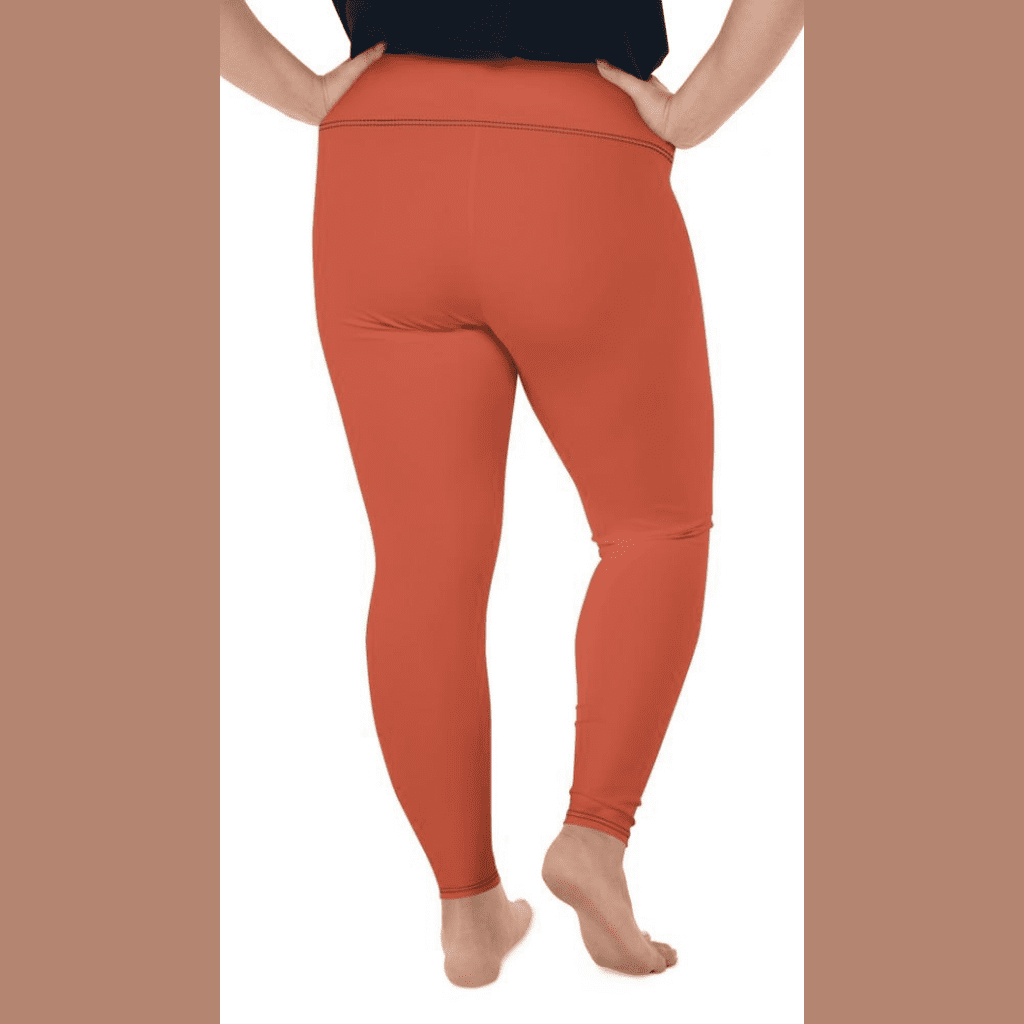 Peachy Red Plus Size Leggings