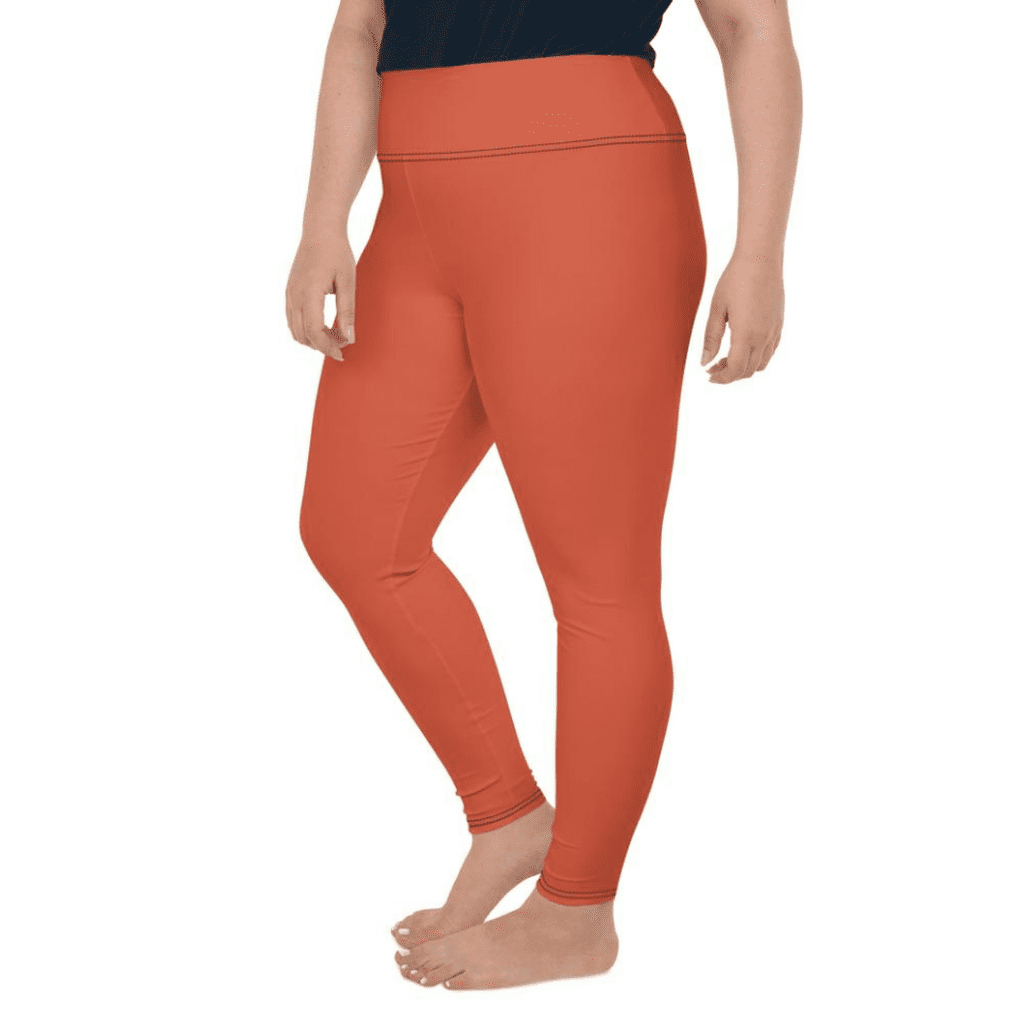 Peachy Red Plus Size Leggings