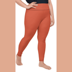 Peachy Red Plus Size Leggings