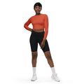 Peachy Red Recycled Long-sleeve Crop Top