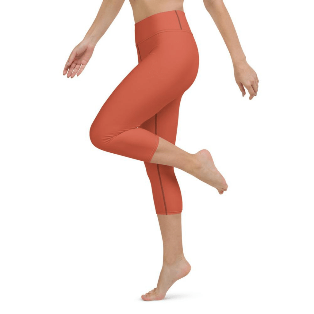 Peachy Red Yoga Capris