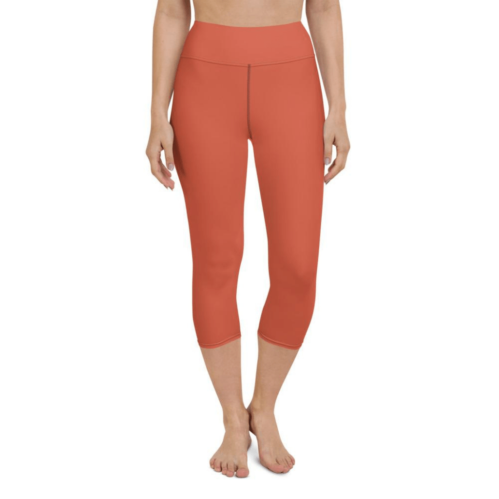 Peachy Red Yoga Capris