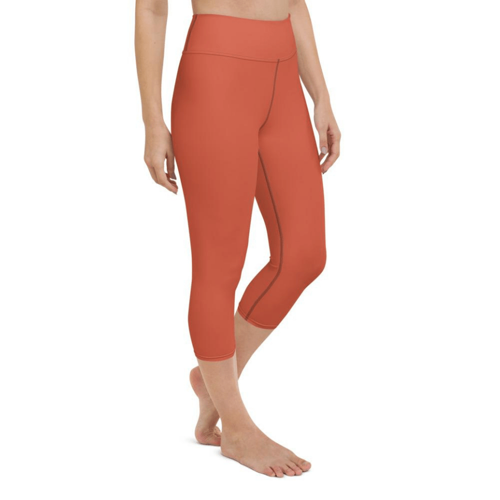 Peachy Red Yoga Capris