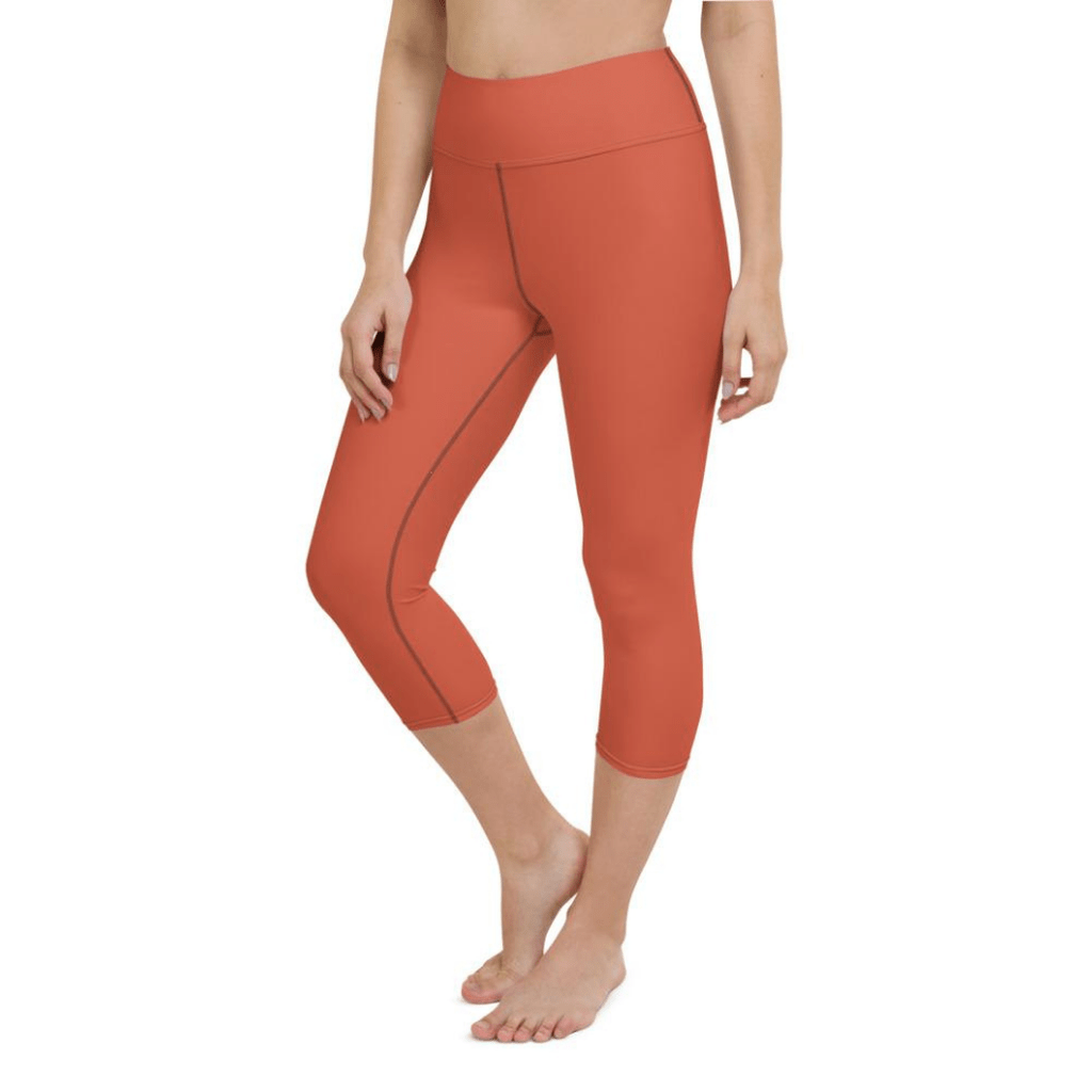Peachy Red Yoga Capris